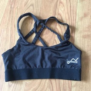 Girl’s Black Strappy Sports Bra